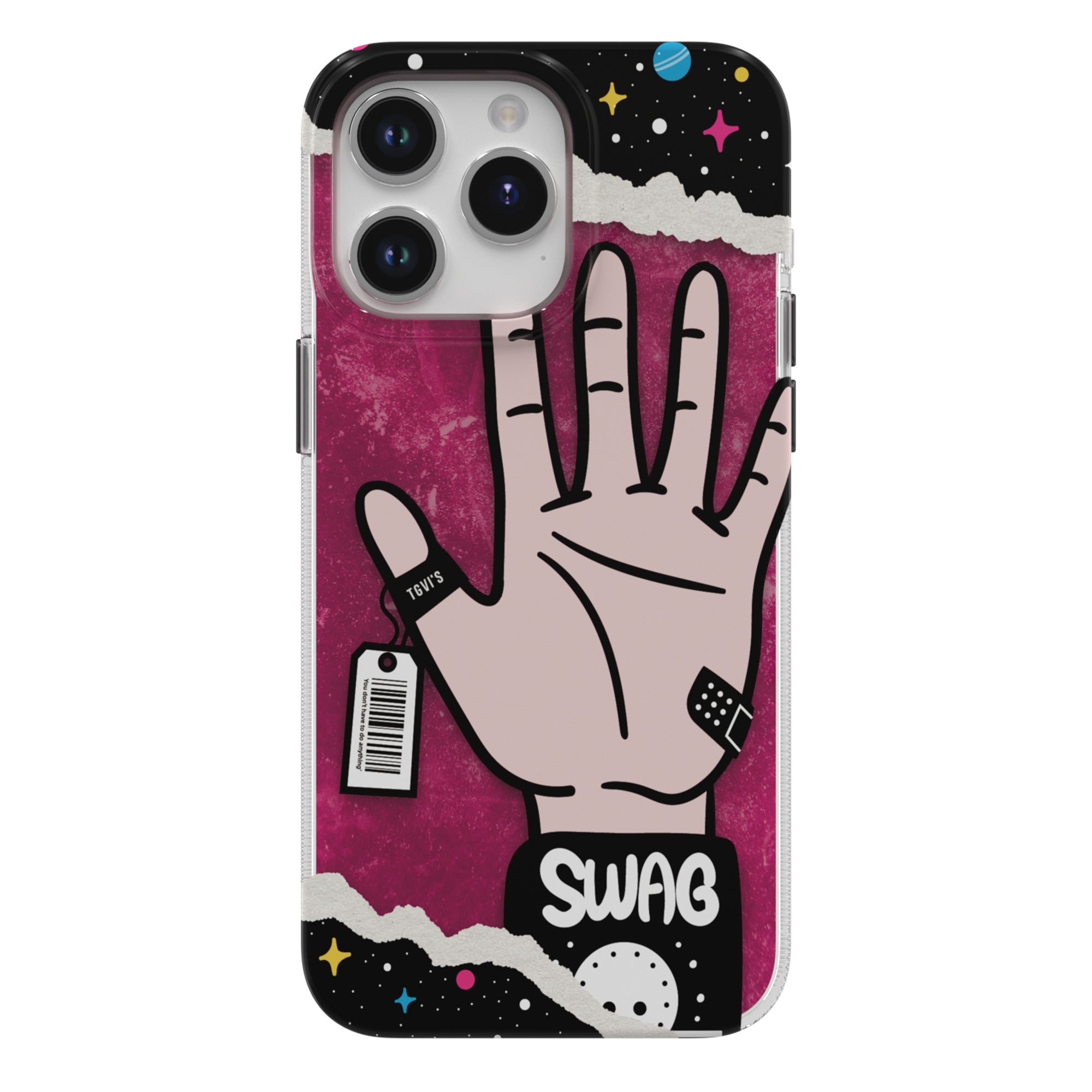 TGVI'S Stylish Series For iPhone 15 Pro Case Graffiti Style PET+TPU Anti-drop Phone Cover TGVI'S Stylish Series For iPhone 15 Pro Case Graffiti Style PET+TPU Anti-drop Phone Cover